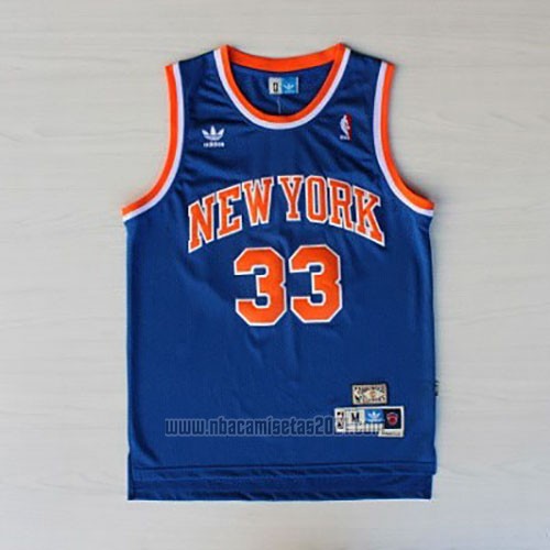 Camiseta New York Knicks Patrick Ewing #33 Retro Azul